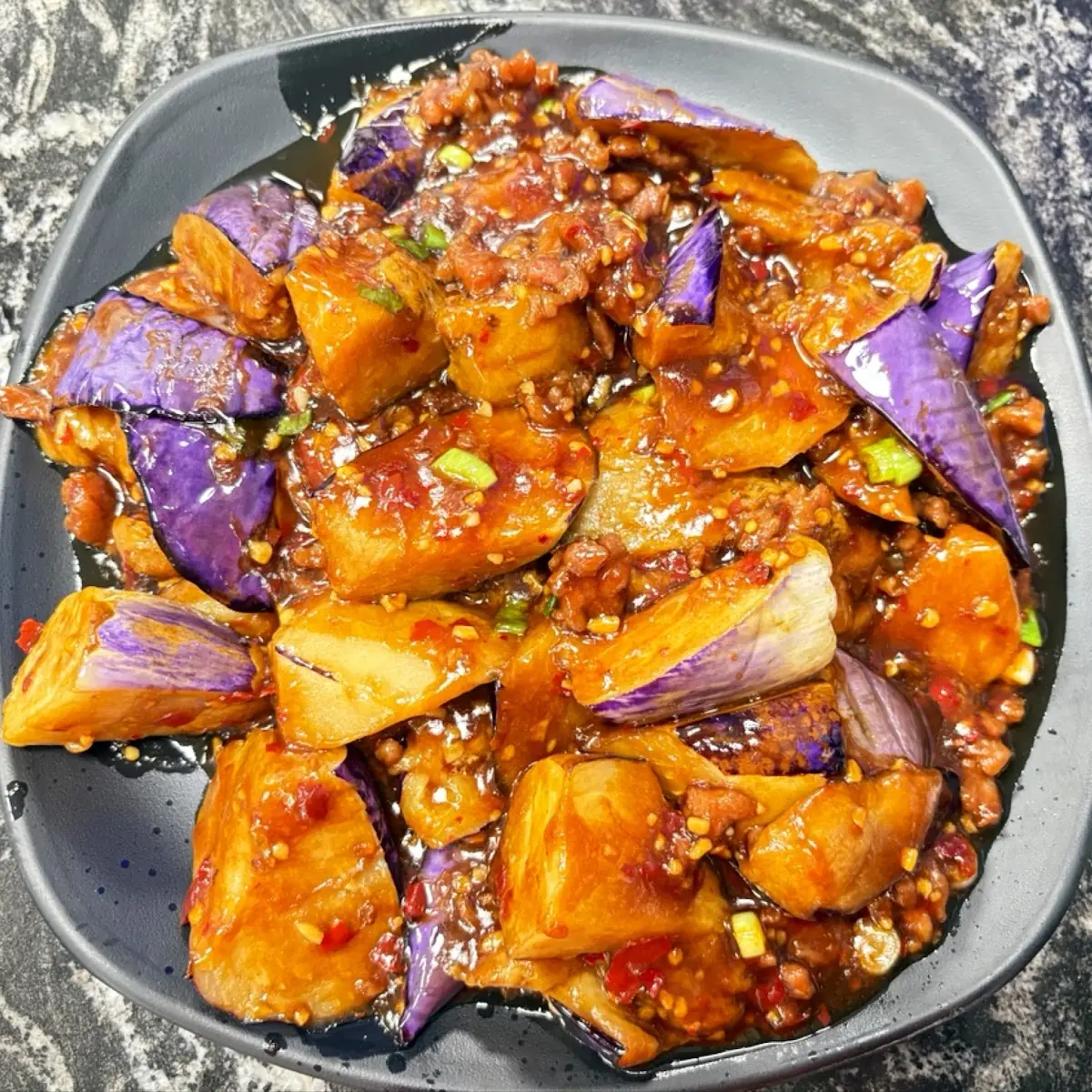 eggplant in garlic sauce 鱼香茄子
